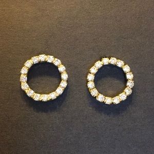 Rhinestone Circle Earrings